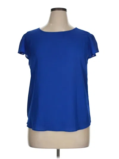 Pre-owned Papermoon Short Sleeve Top Blue Boatneck Tops