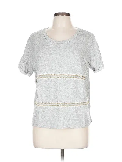 Pre-owned Papermoon Short Sleeve Top Gray Crew Neck Tops