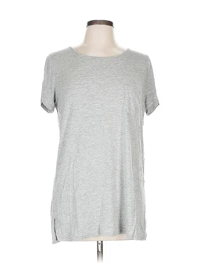 Pre-owned Papermoon Short Sleeve Top Gray Crew Neck Tops