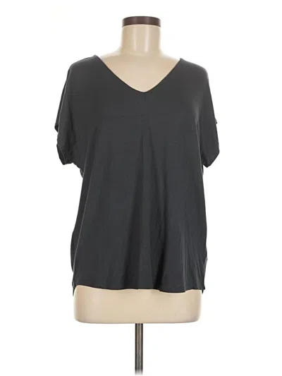 Pre-owned Papermoon Short Sleeve Top Gray V Neck Tops