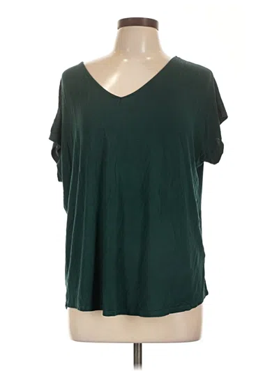 Pre-owned Papermoon Short Sleeve Top Green V-neck Tops