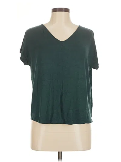 Pre-owned Papermoon Short Sleeve Top Teal V-neck Tops