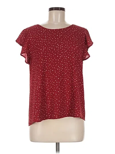 Pre-owned Papermoon Short Sleeve T-shirt In Burgundy