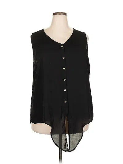 Pre-owned Papermoon Sleeveless Blouse In Black