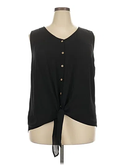 Pre-owned Papermoon Sleeveless Blouse In Black