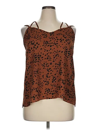 Pre-owned Papermoon Sleeveless Blouse In Brown