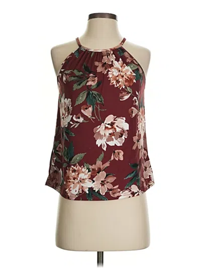 Pre-owned Papermoon Sleeveless Blouse In Burgundy