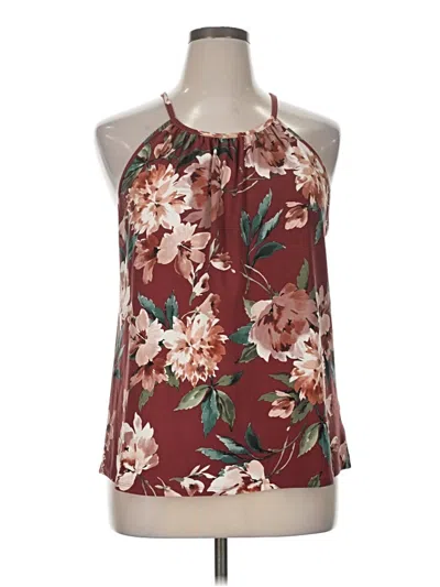 Pre-owned Papermoon Sleeveless Blouse In Burgundy