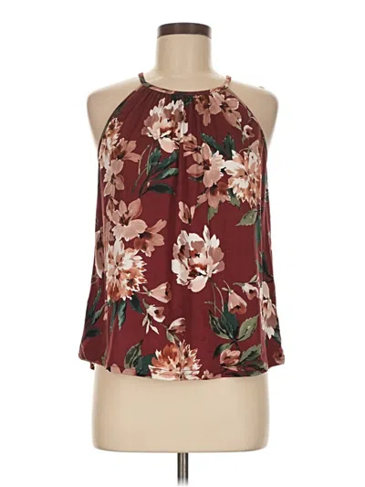 Pre-owned Papermoon Sleeveless Blouse In Burgundy