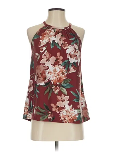 Pre-owned Papermoon Sleeveless Blouse In Burgundy