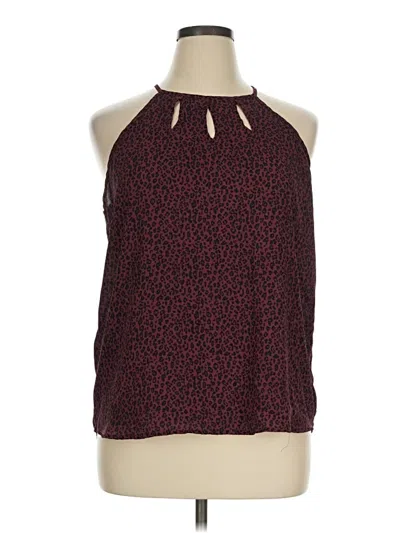 Pre-owned Papermoon Sleeveless Blouse In Burgundy
