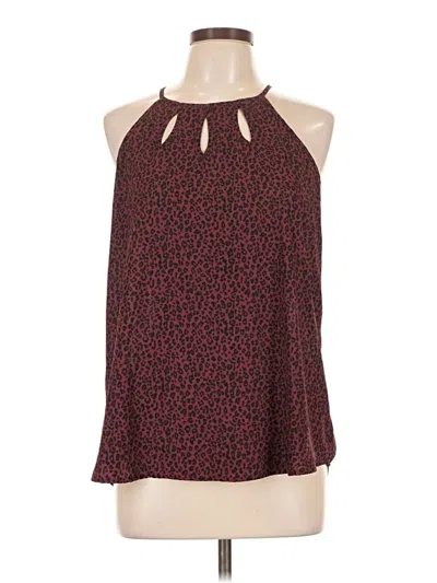 Pre-owned Papermoon Sleeveless Blouse In Burgundy