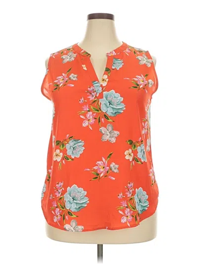 Pre-owned Papermoon Sleeveless Blouse In Orange