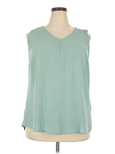 Pre-owned Papermoon Sleeveless Blouse In Teal