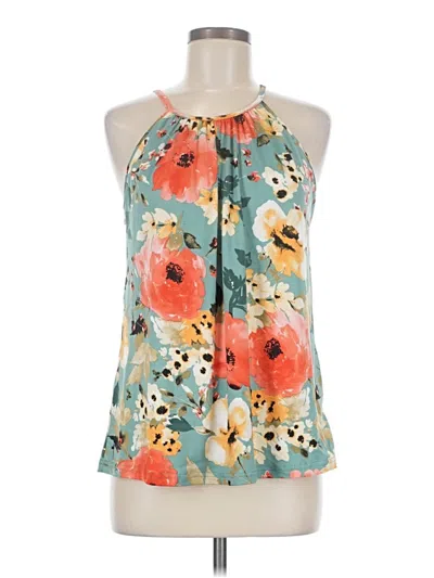 Pre-owned Papermoon Sleeveless Blouse In Teal