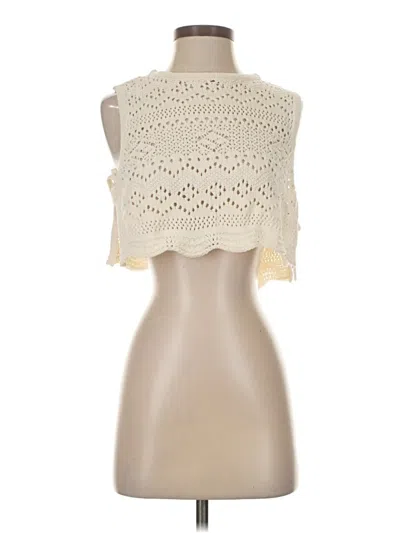 Pre-owned Papermoon Sleeveless Blouse In White