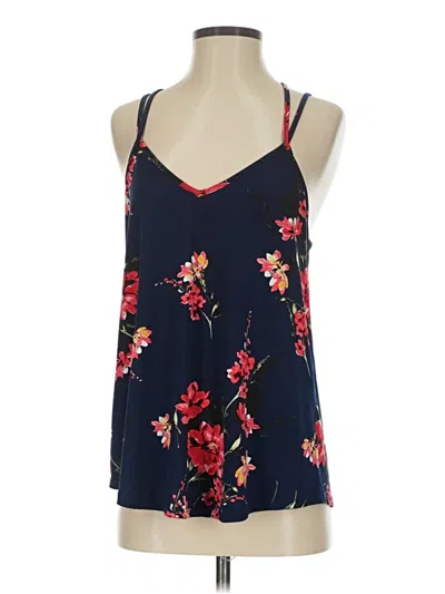 Pre-owned Papermoon Sleeveless Top Blue Halter Neckline Tops