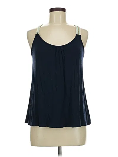 Pre-owned Papermoon Sleeveless Top Blue Halter Neckline Tops