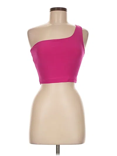 Pre-owned Papermoon Sleeveless Top Pink One Shoulder Neckline Tops