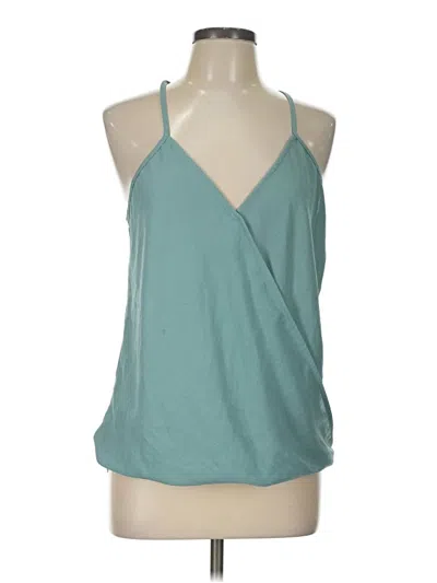 Pre-owned Papermoon Sleeveless Top Teal Halter Neckline Tops