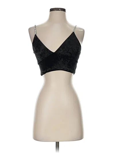 Pre-owned Papermoon Tank Top Black Strapless Neckline Tops