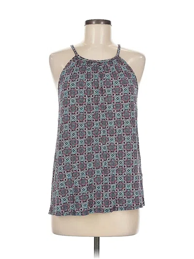 Pre-owned Papermoon Tank Top Blue Halter Neckline Tops