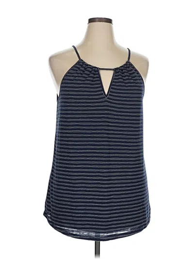 Pre-owned Papermoon Tank Top Blue Halter Neckline Tops