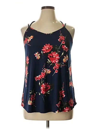 Papermoon Tank Top Blue Halter Neckline Tops