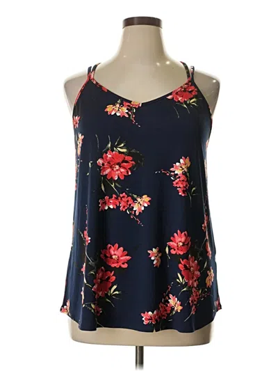 Papermoon Tank Top Blue Halter Neckline Tops