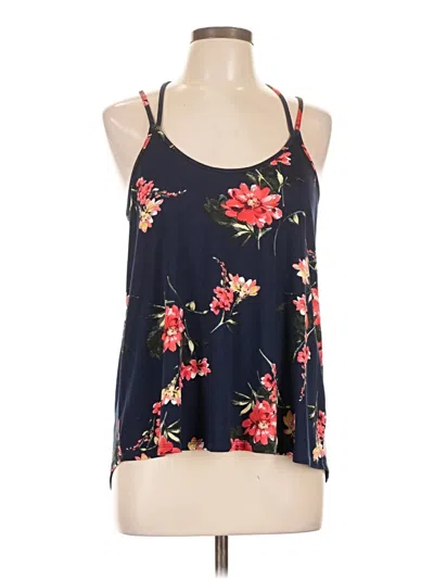 Pre-owned Papermoon Tank Top Blue Halter Neckline Tops