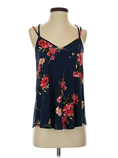 Pre-owned Papermoon Tank Top Blue Halter Neckline Tops