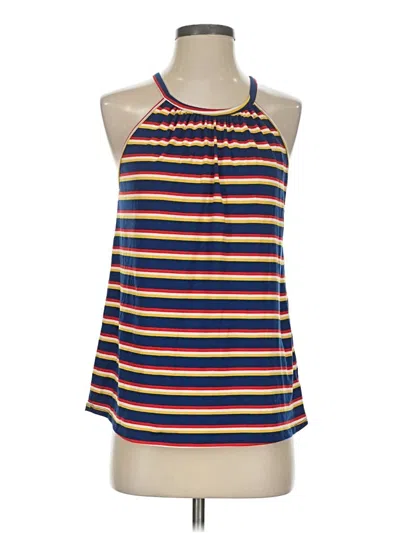 Pre-owned Papermoon Tank Top Blue Halter Neckline Tops
