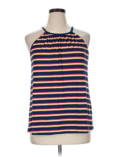 Pre-owned Papermoon Tank Top Blue Halter Neckline Tops