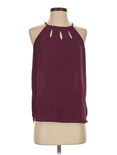 Pre-owned Papermoon Tank Top Burgundy Halter Neckline Tops