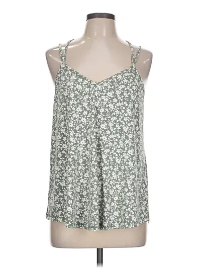 Pre-owned Papermoon Tank Top Green Halter Neckline Tops