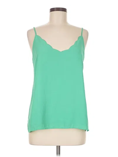 Pre-owned Papermoon Tank Top Green Halter Neckline Tops