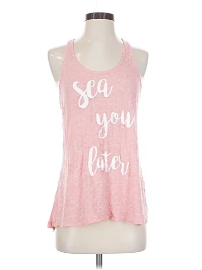 Pre-owned Papermoon Tank Top Pink Halter Neckline Tops