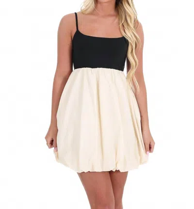 Papermoon Women's A Step Closer Contrast Mini Dress In Cream/black