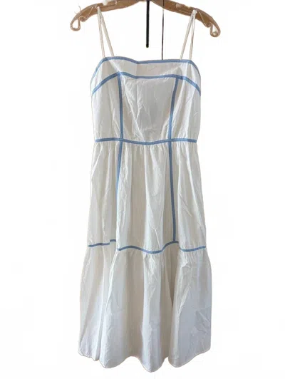 Papermoon Women's Smocked Cotton Maxi Dress In White