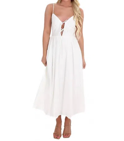 Papermoon Women's Sunset Cruise Front Tie Midi Dress In White