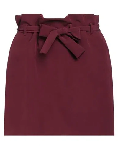 Paperwardrobe Woman Mini Skirt Burgundy Size Onesize Polyester In Red
