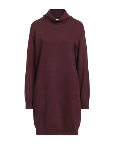 Paperwardrobe Woman Turtleneck Burgundy Size S Polyamide, Wool, Viscose, Cashmere In Red