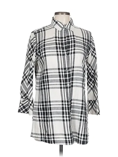 Pre-owned Paperwhite 3/4 Sleeve Button Down Shirt In White