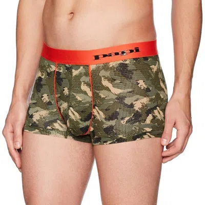 Papi Catalyst Camo Brazilian Trunk In Green/cherry Tomato In Multi