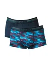 Papi Men's 2-pack Brazilian Trunk Underwear In Skydiver/pageant Blue In Multi