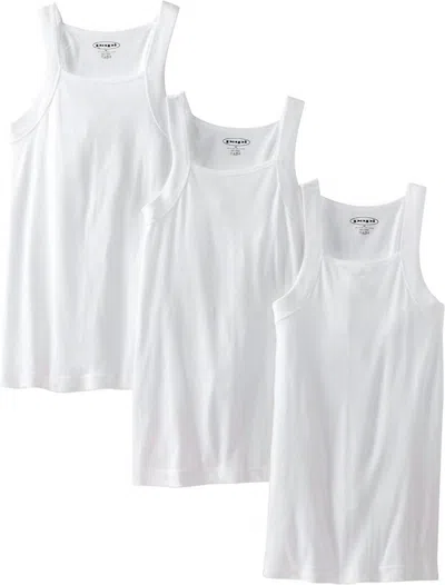 Papi Men's 3-pack Essentials Square Neck Tank Top In White