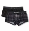 Papi Men's Cool 2 Brazilian Trunks - 2 Pack In Black/grey In Multi