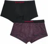 Papi Men's Cool Brazilian Trunks - 2 Pack In Black/red In Multi