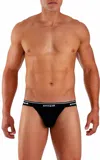 Papi Men's Cotton Jockstrap Briefs - 3 Pack In Black In Black