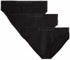 Papi Men's Cotton Stretch Brief - 3-pack In Black In Black